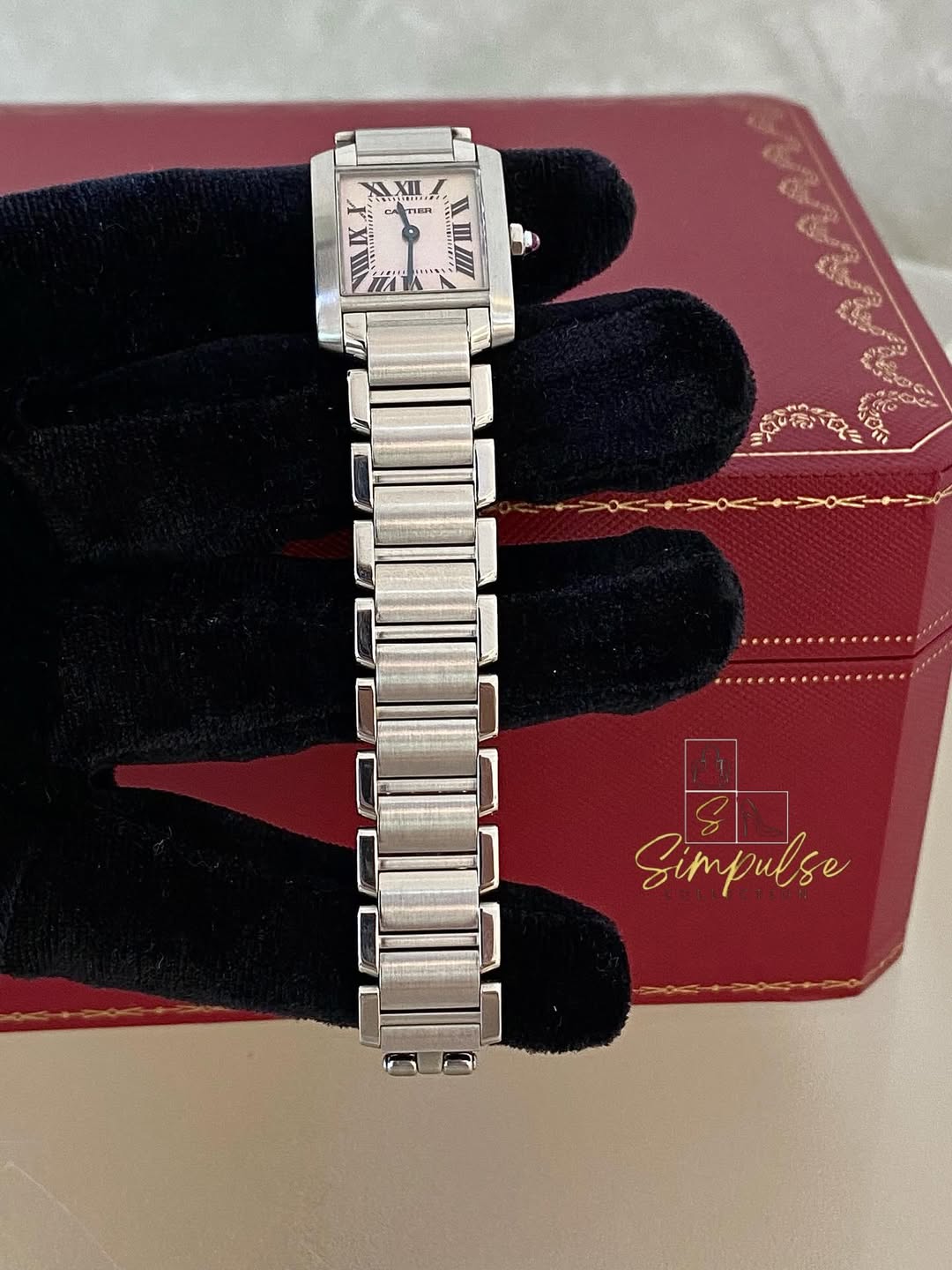 Cartier Tank Française Stainless Steel Ladies Watch