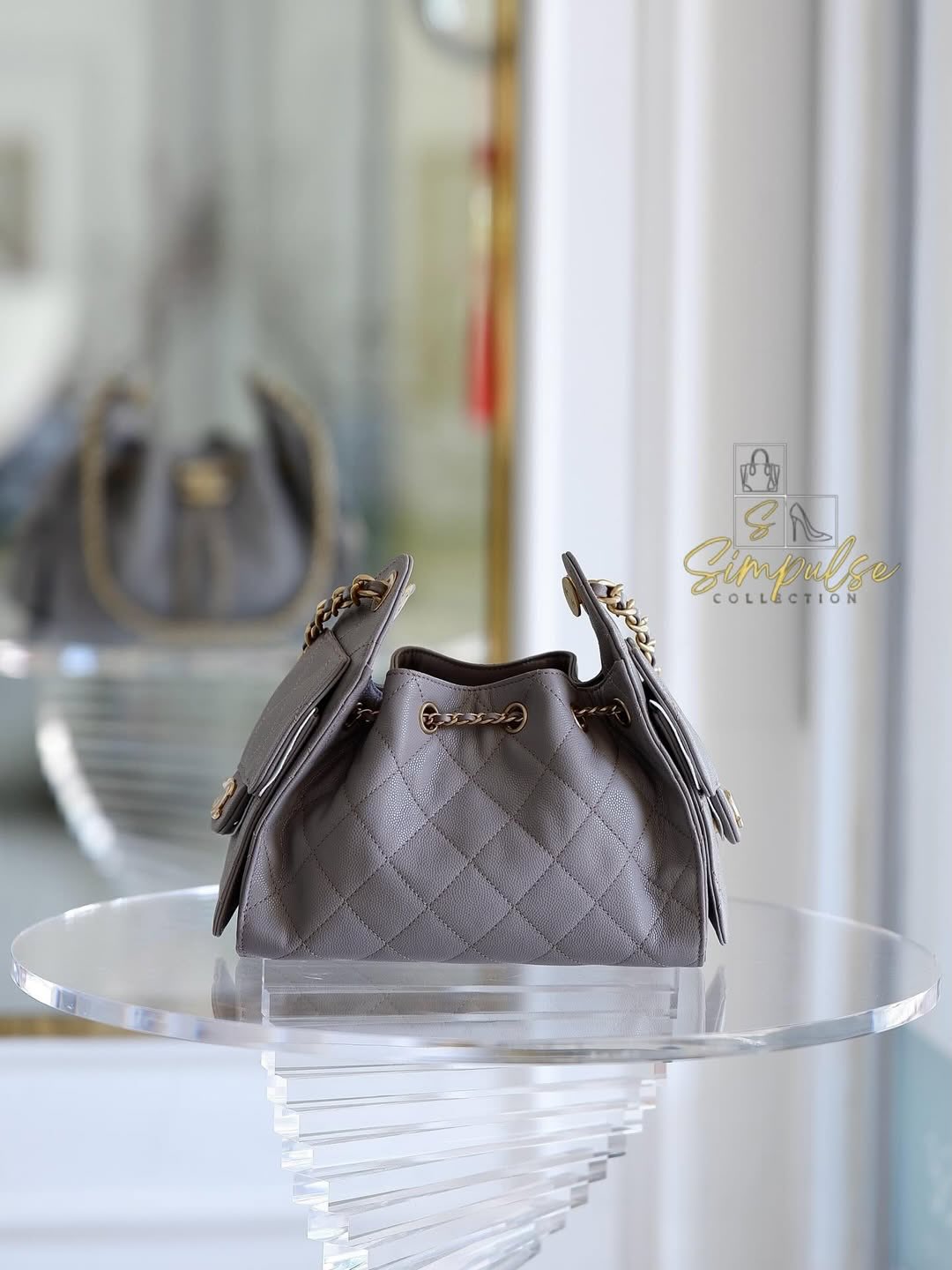 Chanel Mini C25 Grey GHW