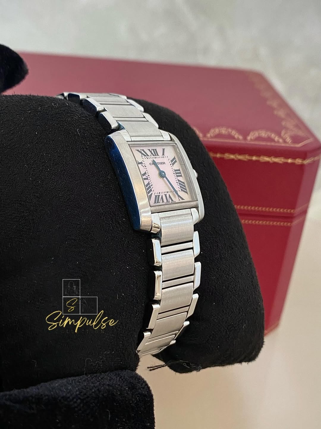 Cartier Tank Française Stainless Steel Ladies Watch