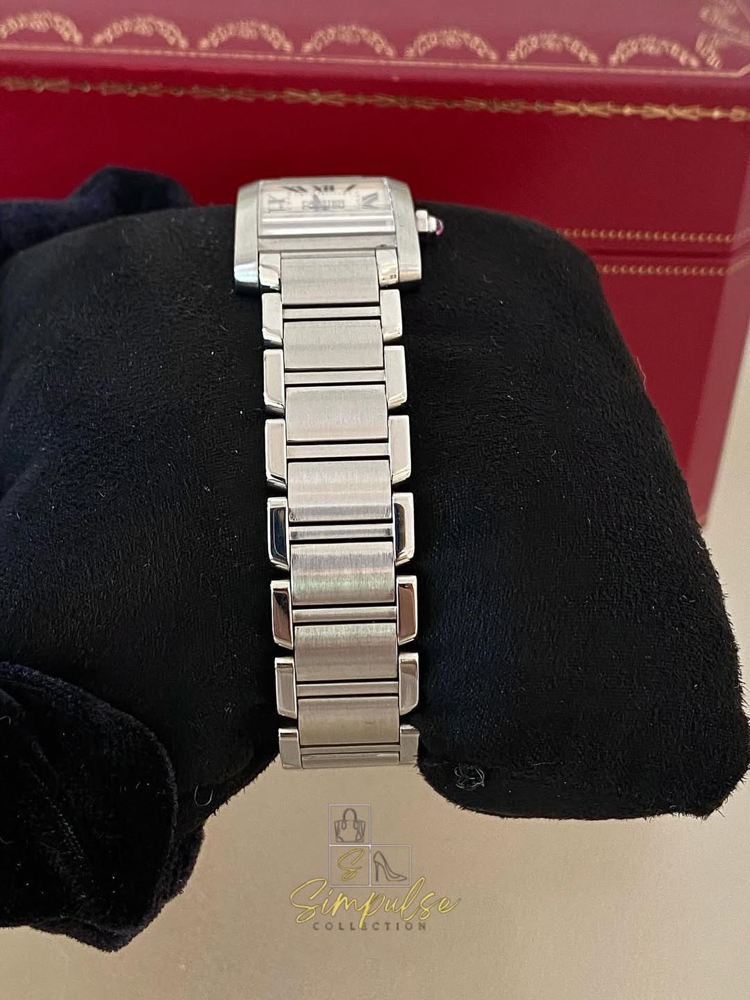 Cartier Tank Française Stainless Steel Ladies Watch