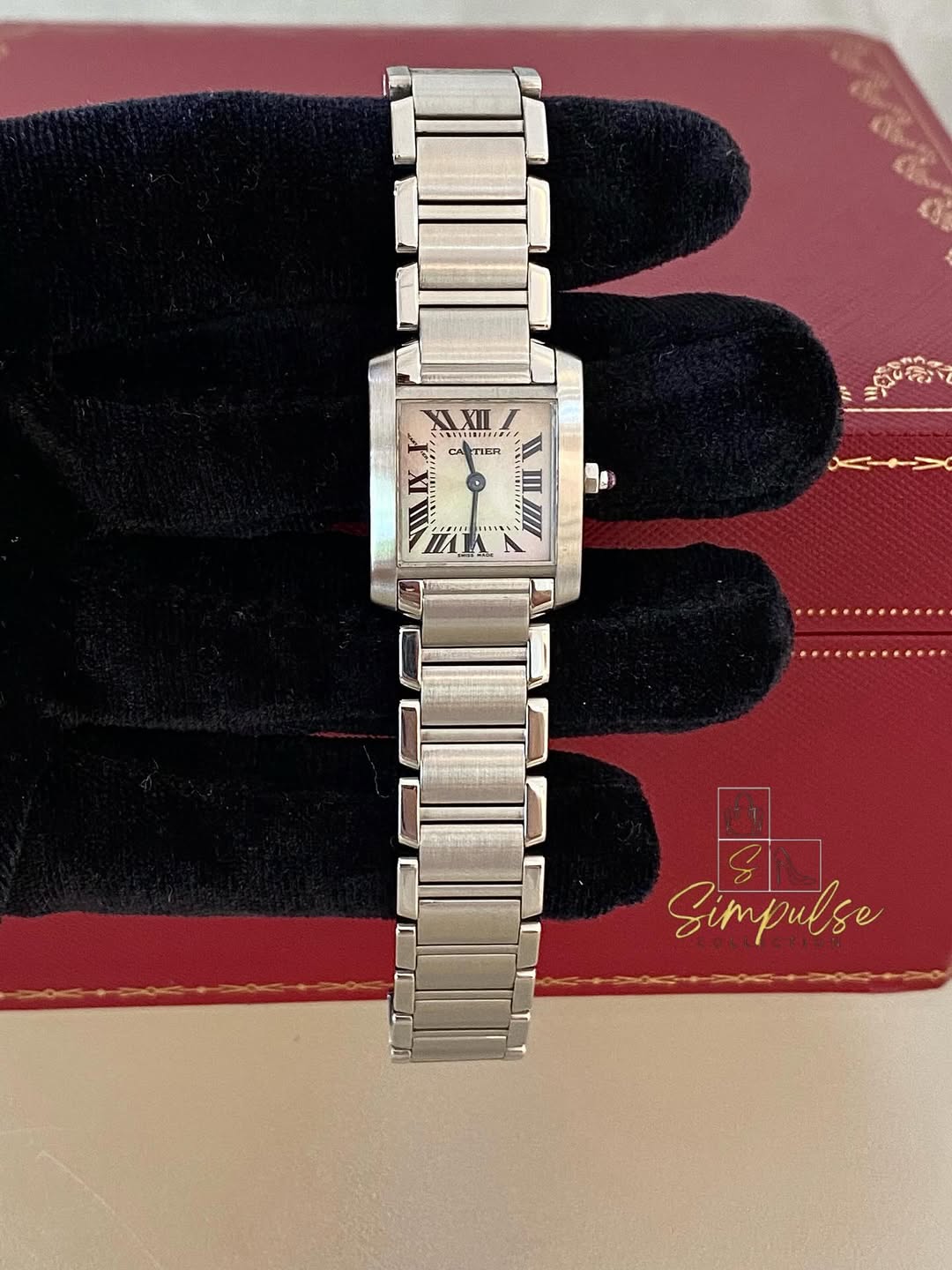 Cartier Tank Française Stainless Steel Ladies Watch