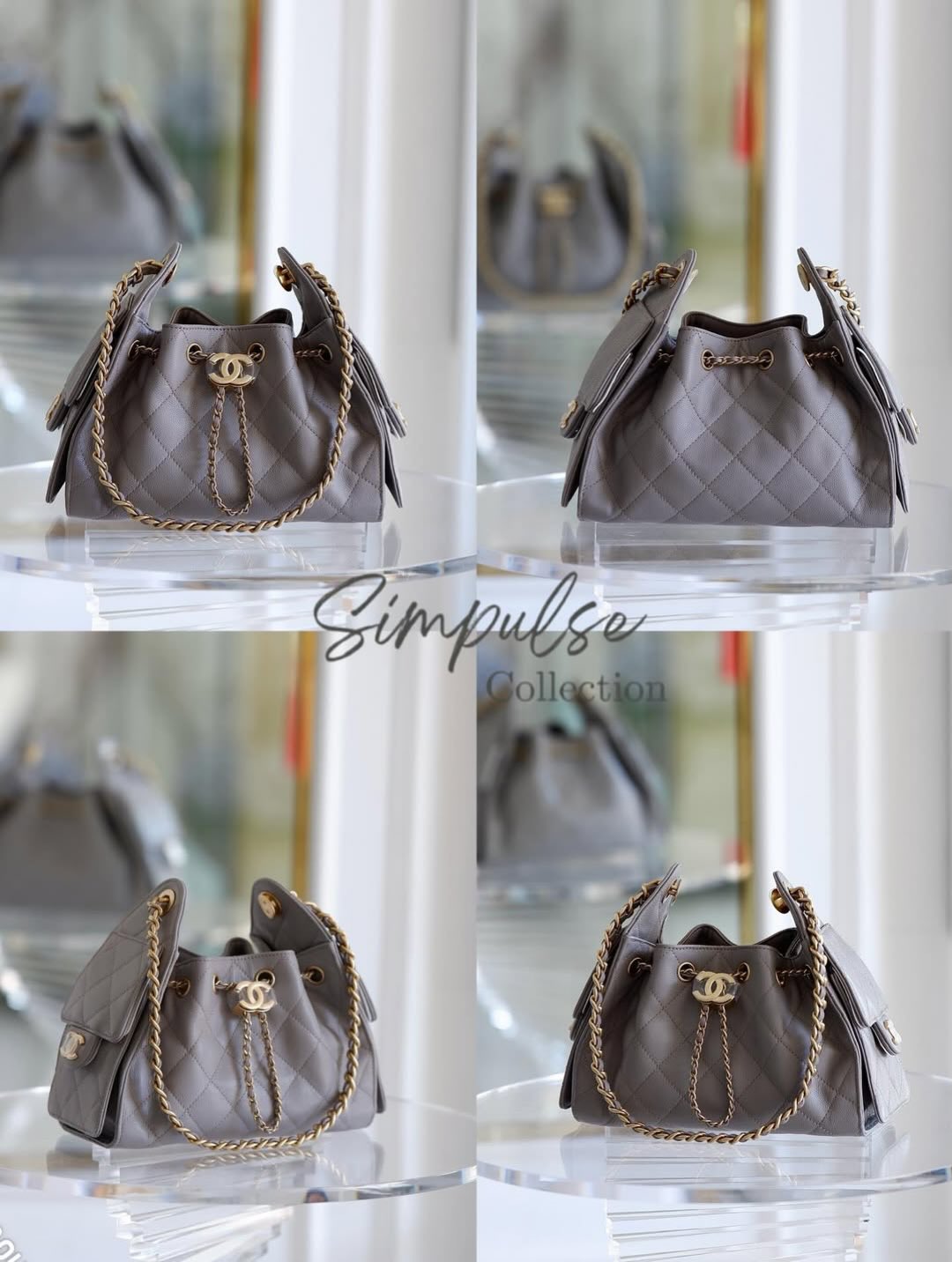 Chanel Mini C25 Grey GHW