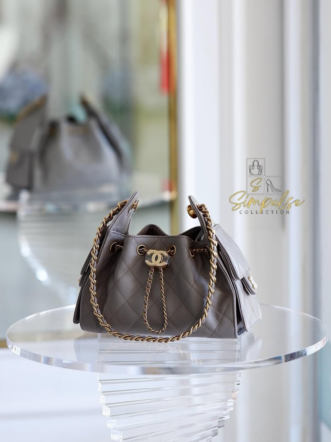 Chanel Mini C25 Grey GHW