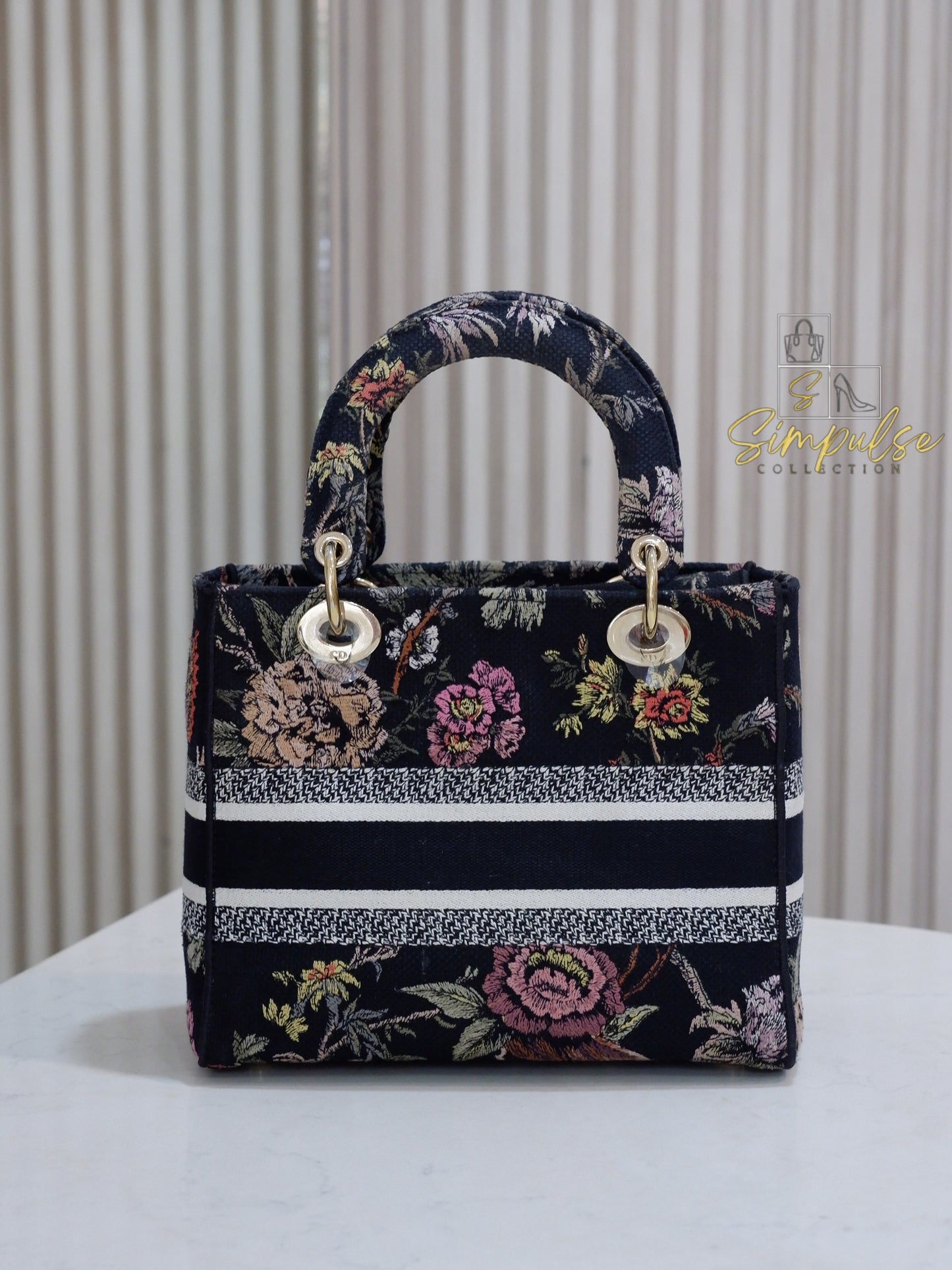 DIOR D-LITE OBLIQUE MEDIUM BLACK
