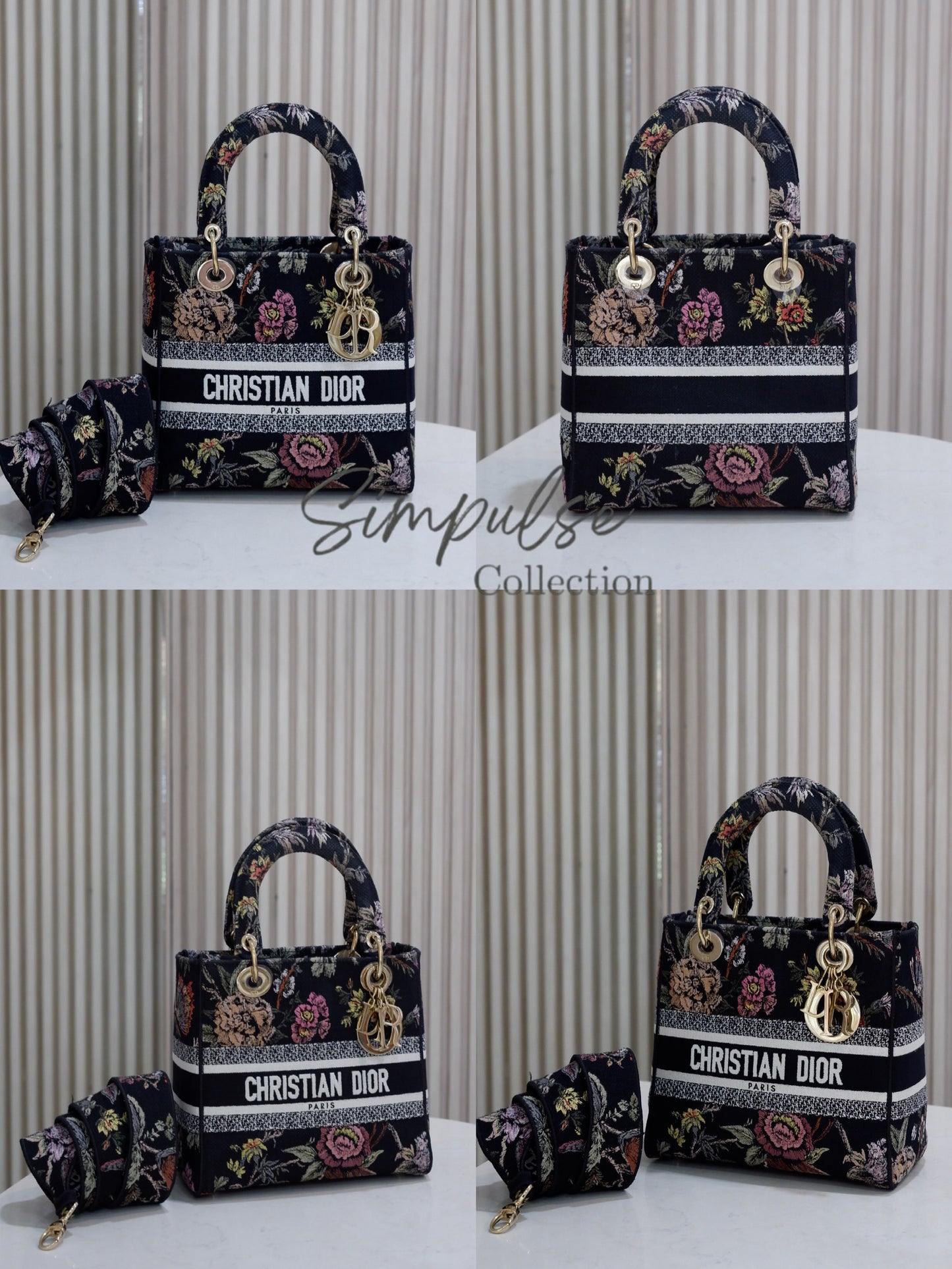 DIOR D-LITE OBLIQUE MEDIUM BLACK