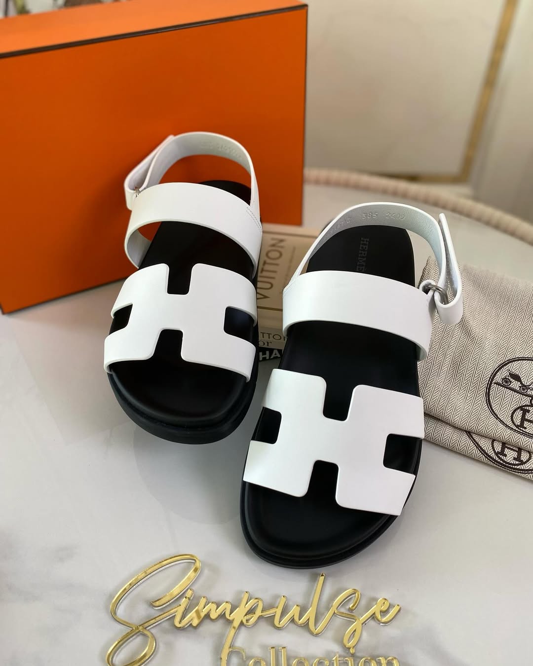 H White Chypre Blanc Sandal