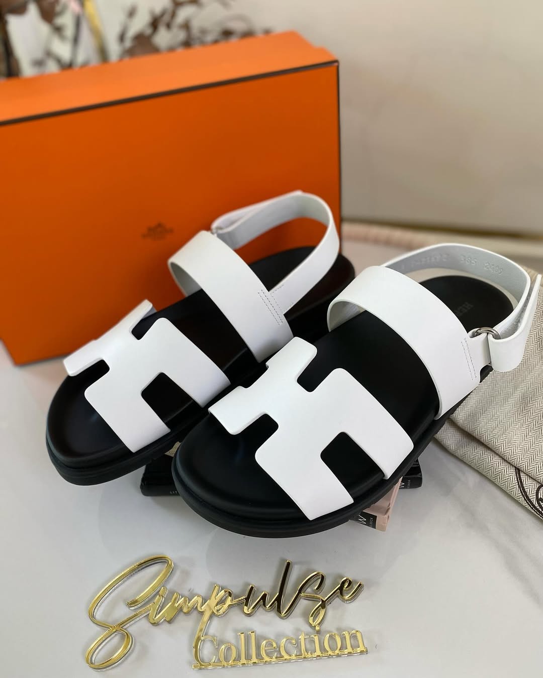 H White Chypre Blanc Sandal