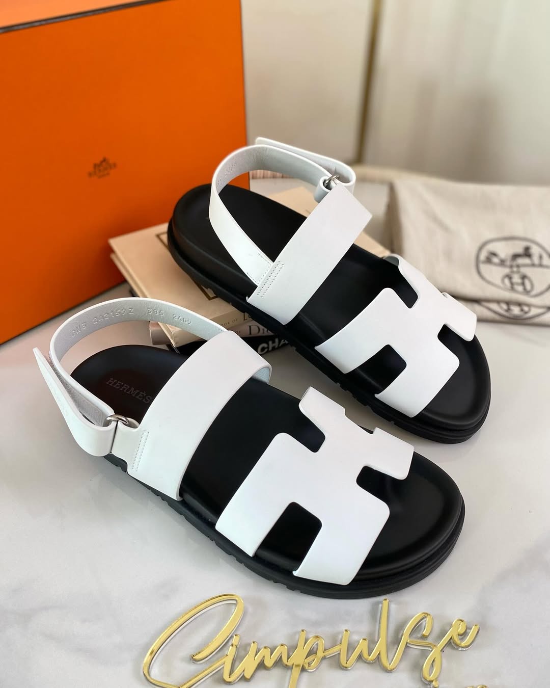 H White Chypre Blanc Sandal