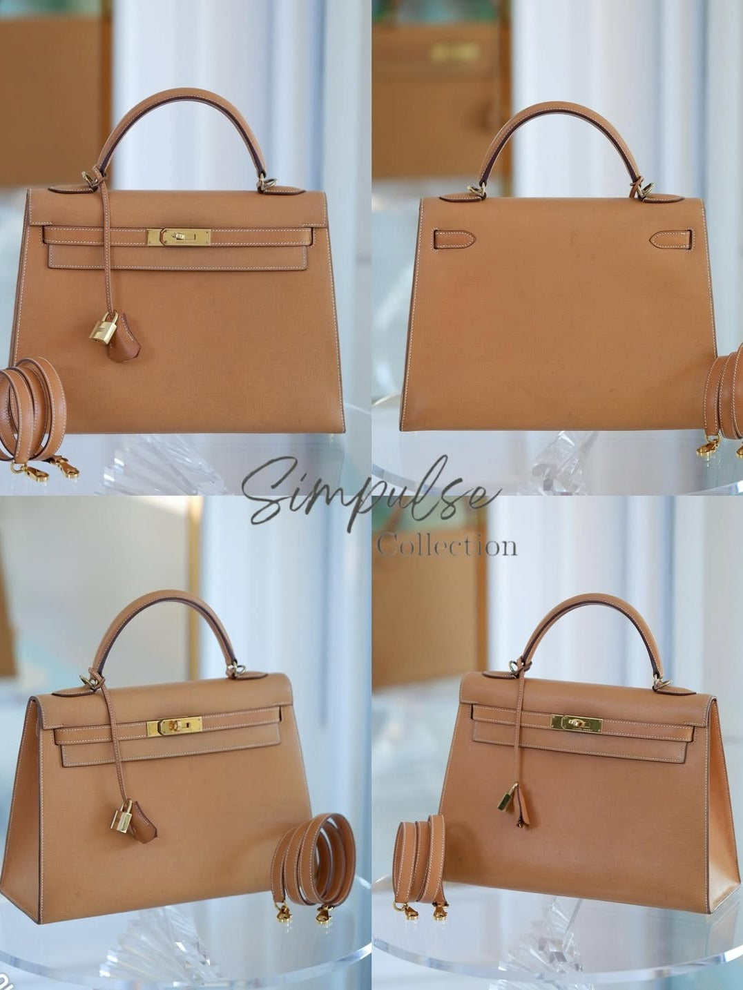 Hermes Kelly 32 Sellier in Vache Liegee Natural Color GHW