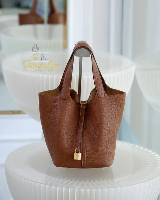 Hermes Picotin 22 Gold on Gold