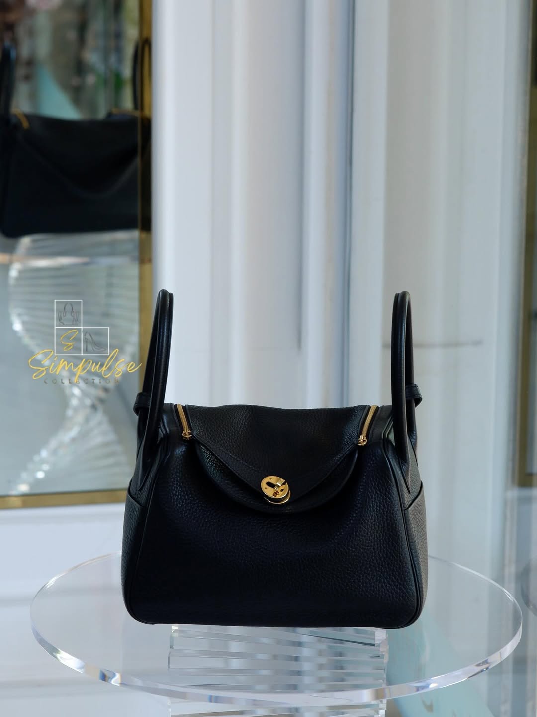 Hermes Lindy 26 Black GHW