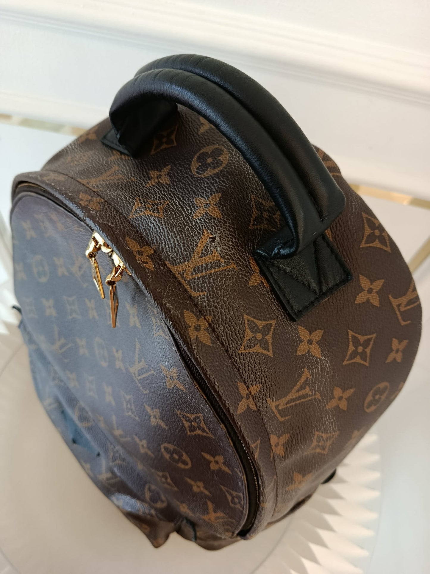 LOUIS VUITTON Mono Palmspring Backpack Pm size