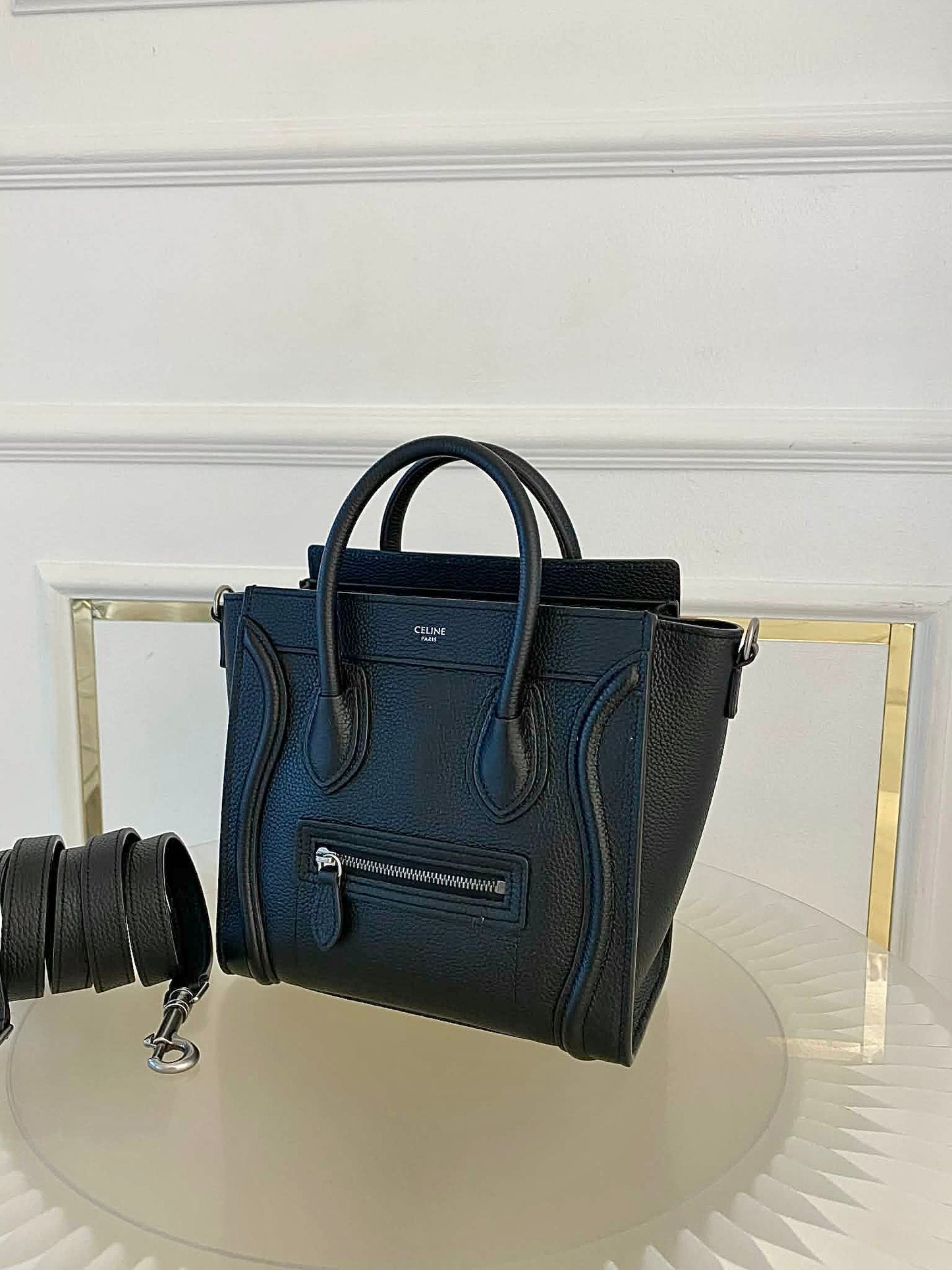 CELINE Nano Luggage in Black
