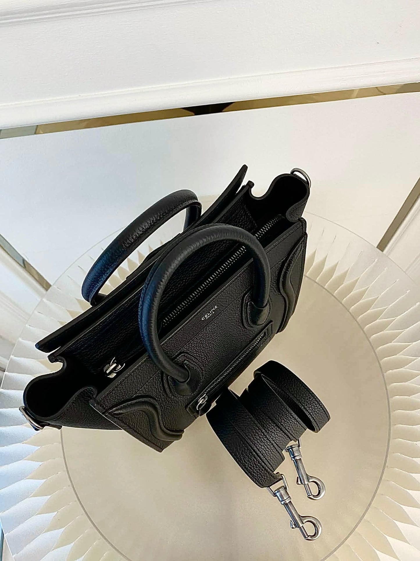 CELINE Nano Luggage in Black