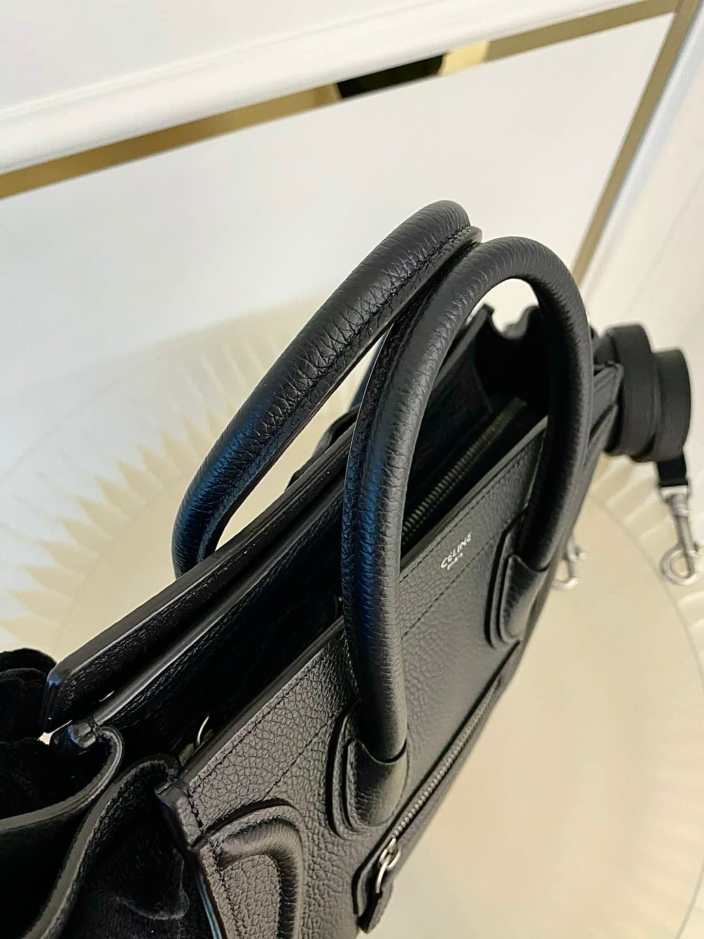 CELINE Nano Luggage in Black