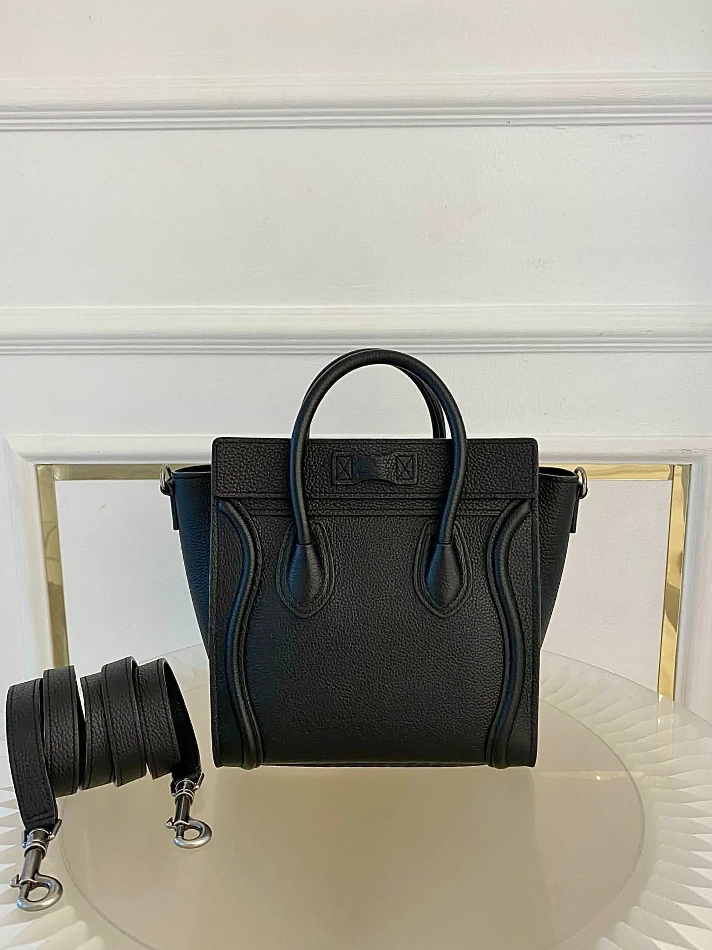 CELINE Nano Luggage in Black