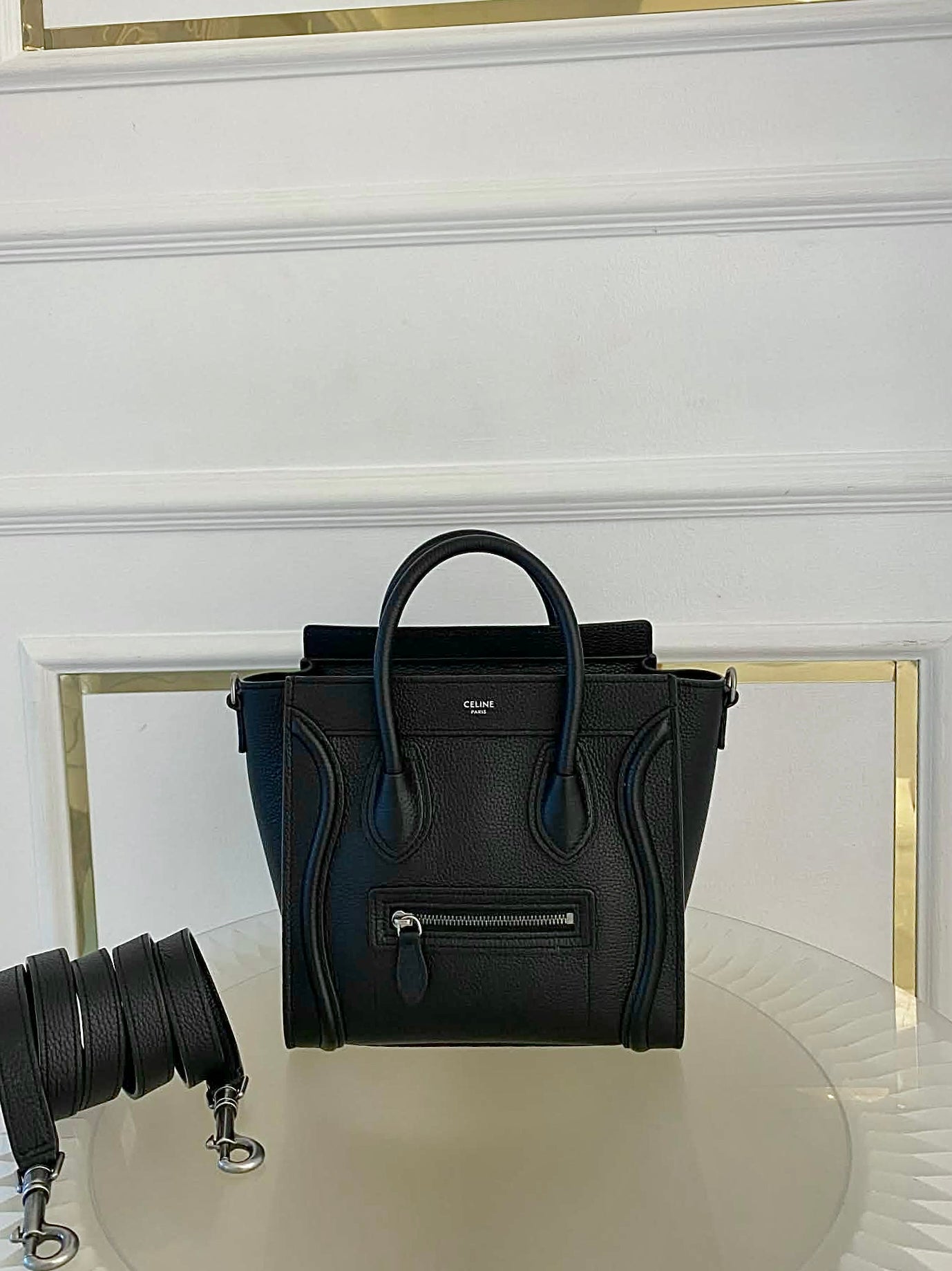 CELINE Nano Luggage in Black