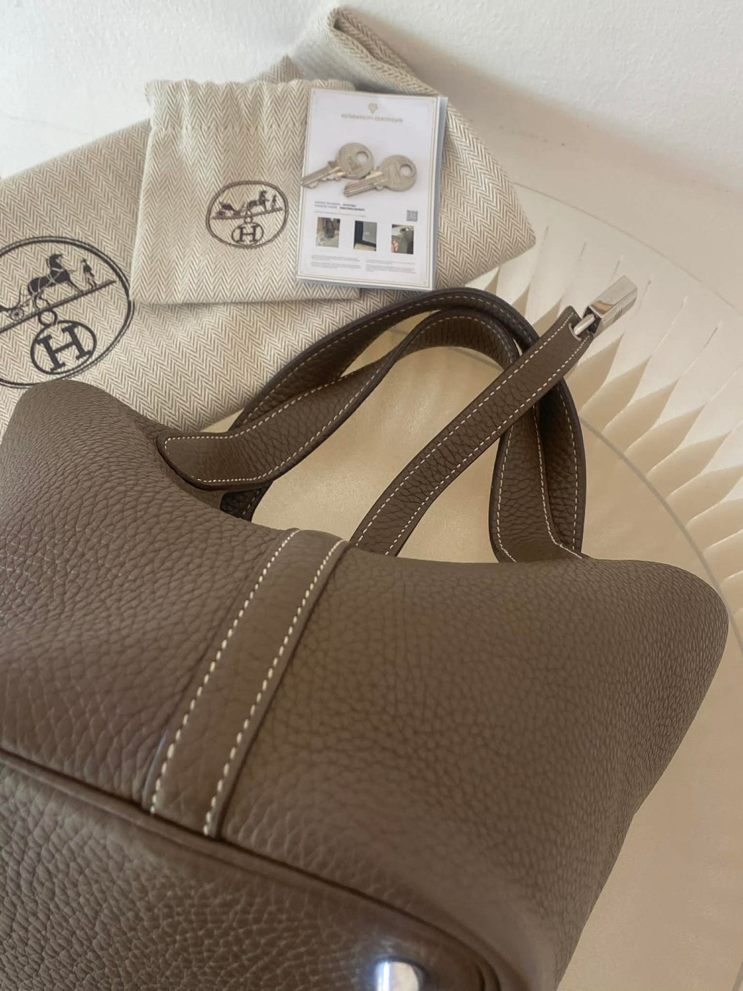 HERMES Picotin 18 Etoupe PHW