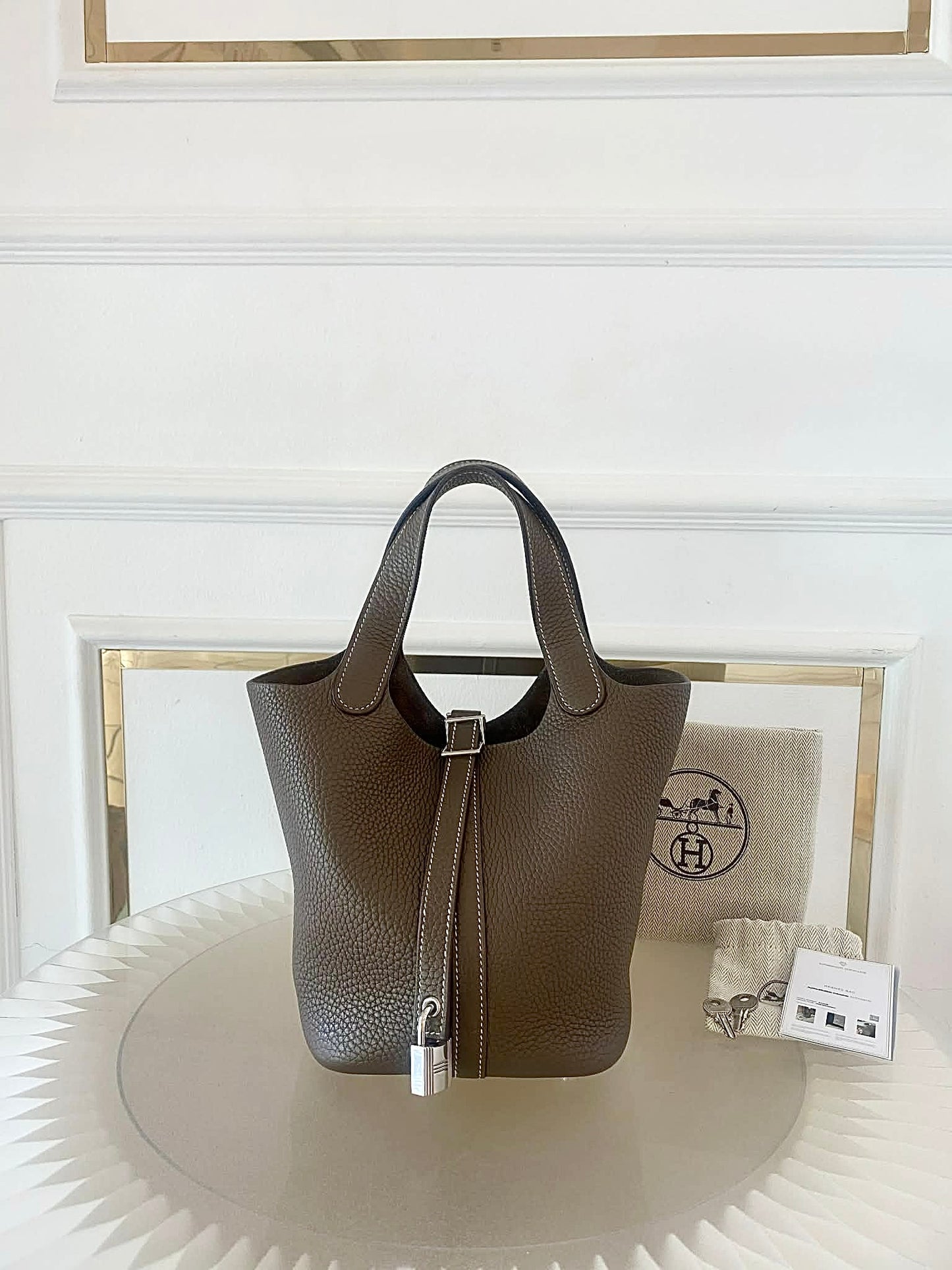 HERMES Picotin 18 Etoupe PHW