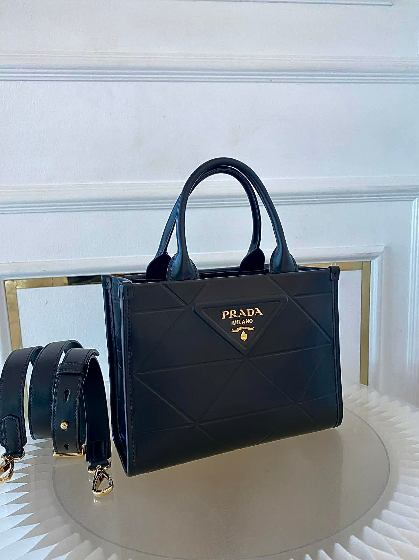 PRADA Black Symbole Small Leather Bag