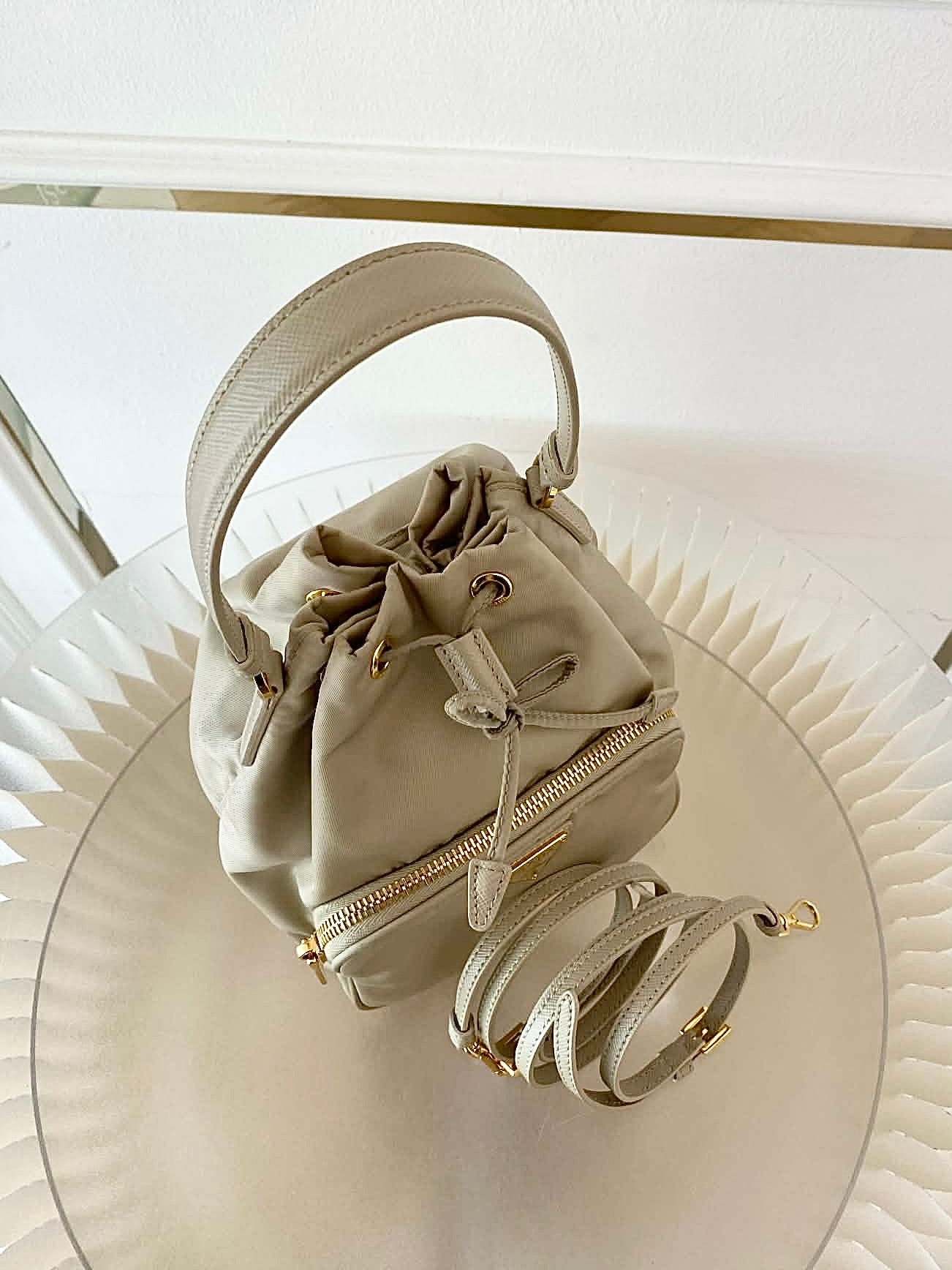PRADA Duet Re-Nylon Bucket Bag