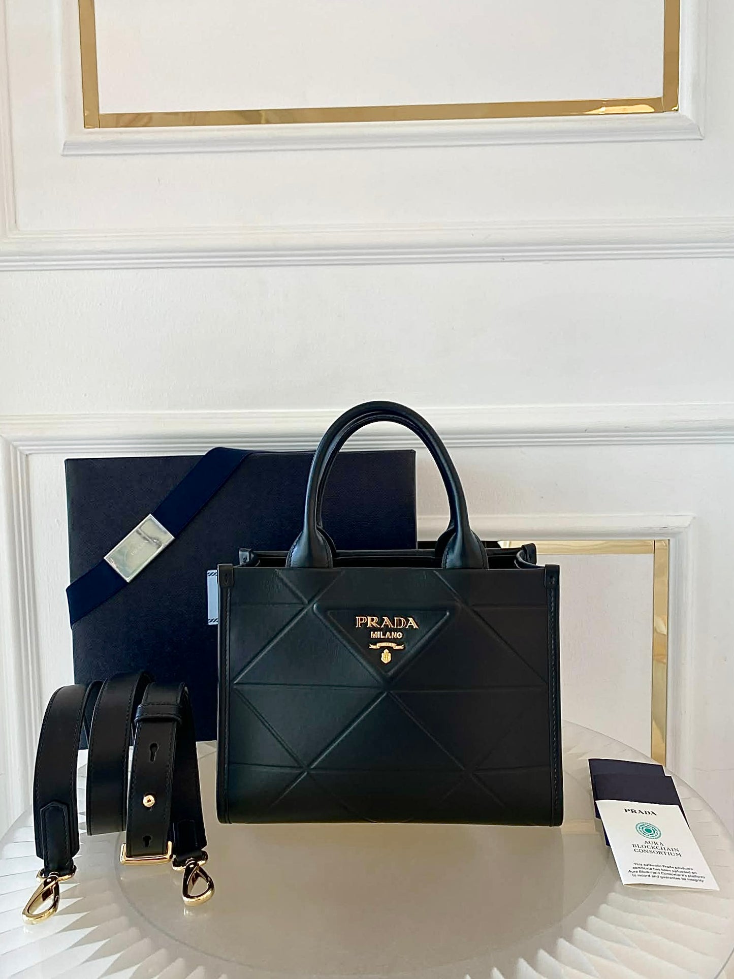 PRADA Black Symbole Small Leather Bag