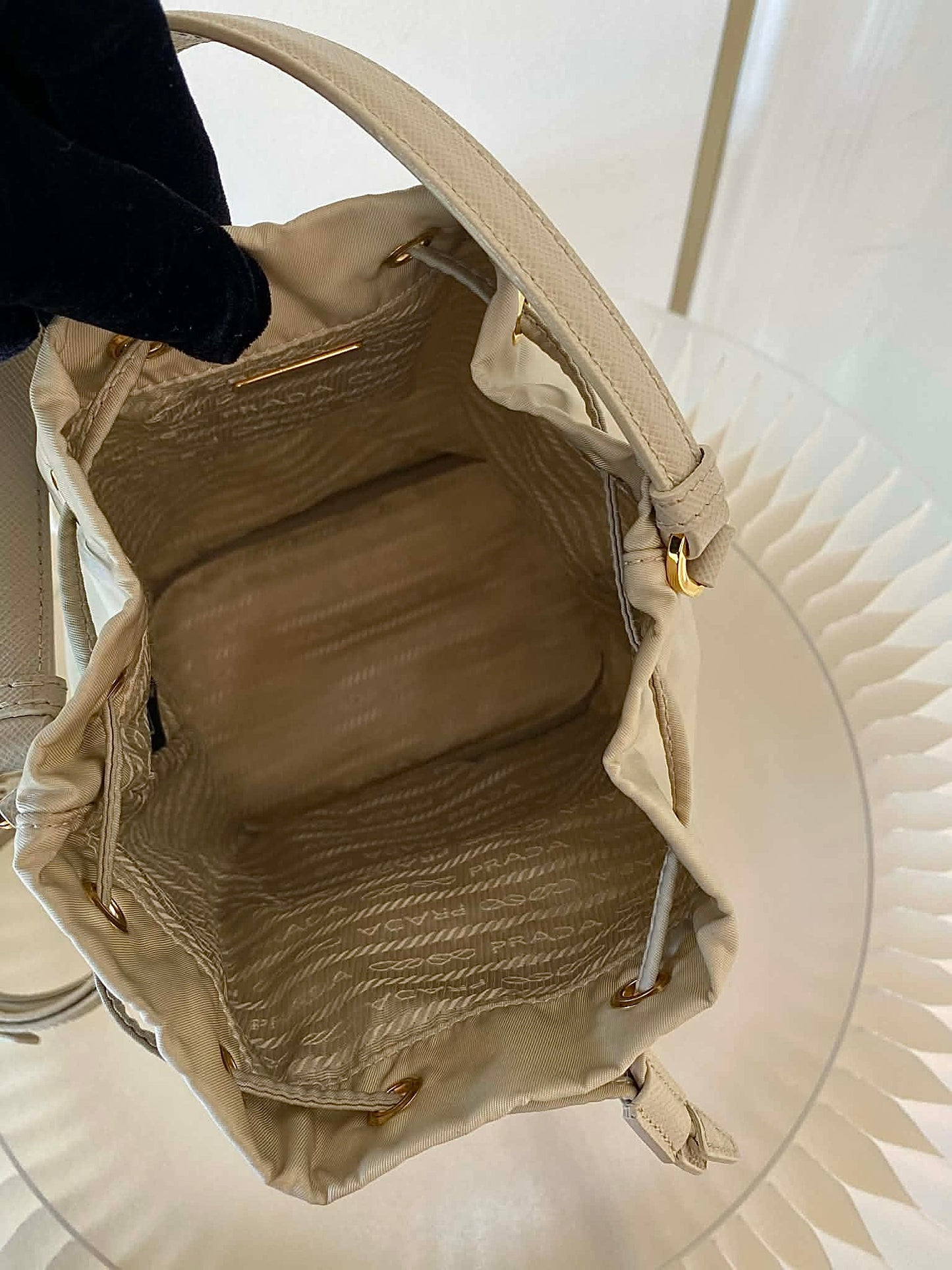 PRADA Duet Re-Nylon Bucket Bag