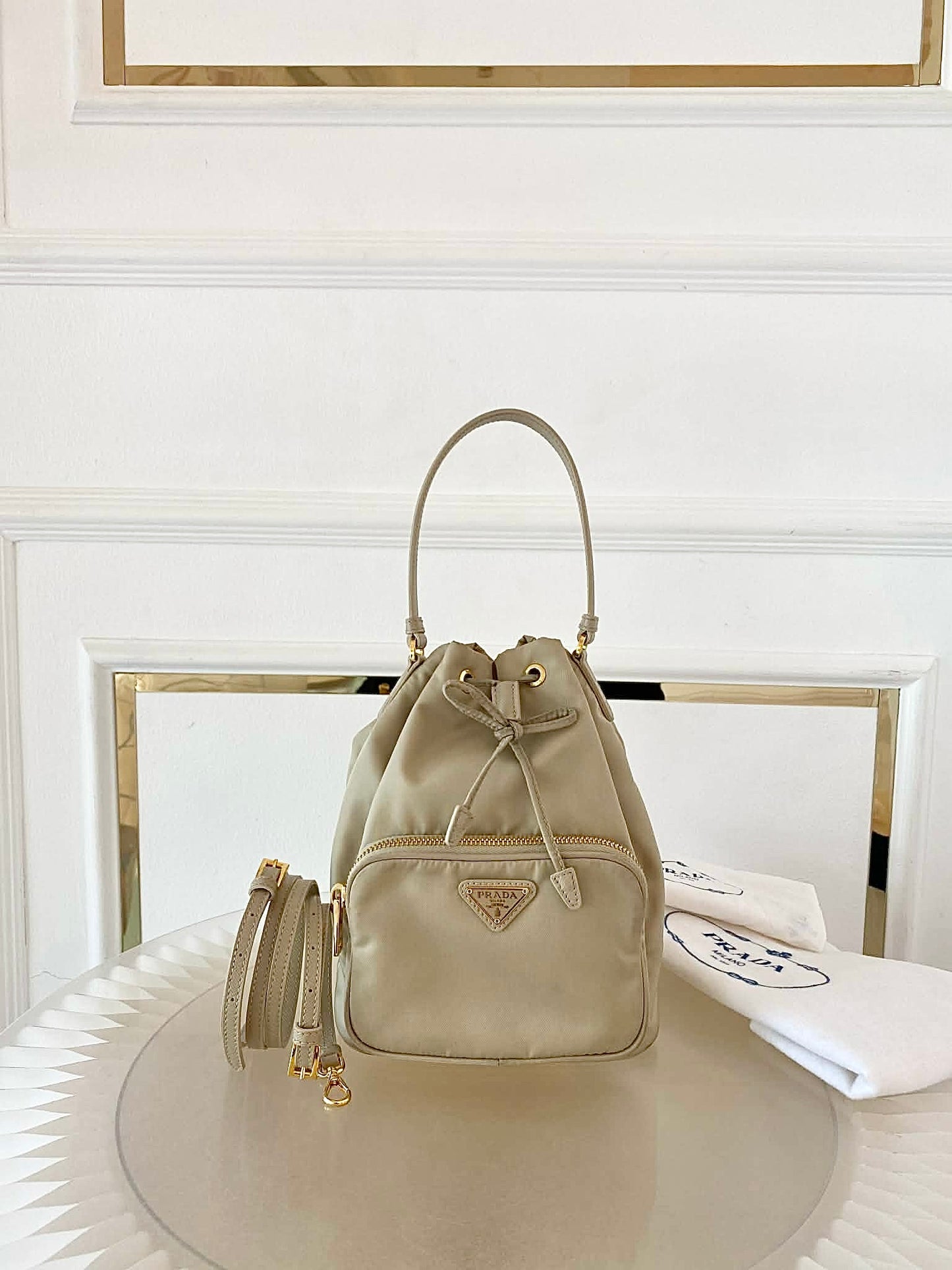 PRADA Duet Re-Nylon Bucket Bag