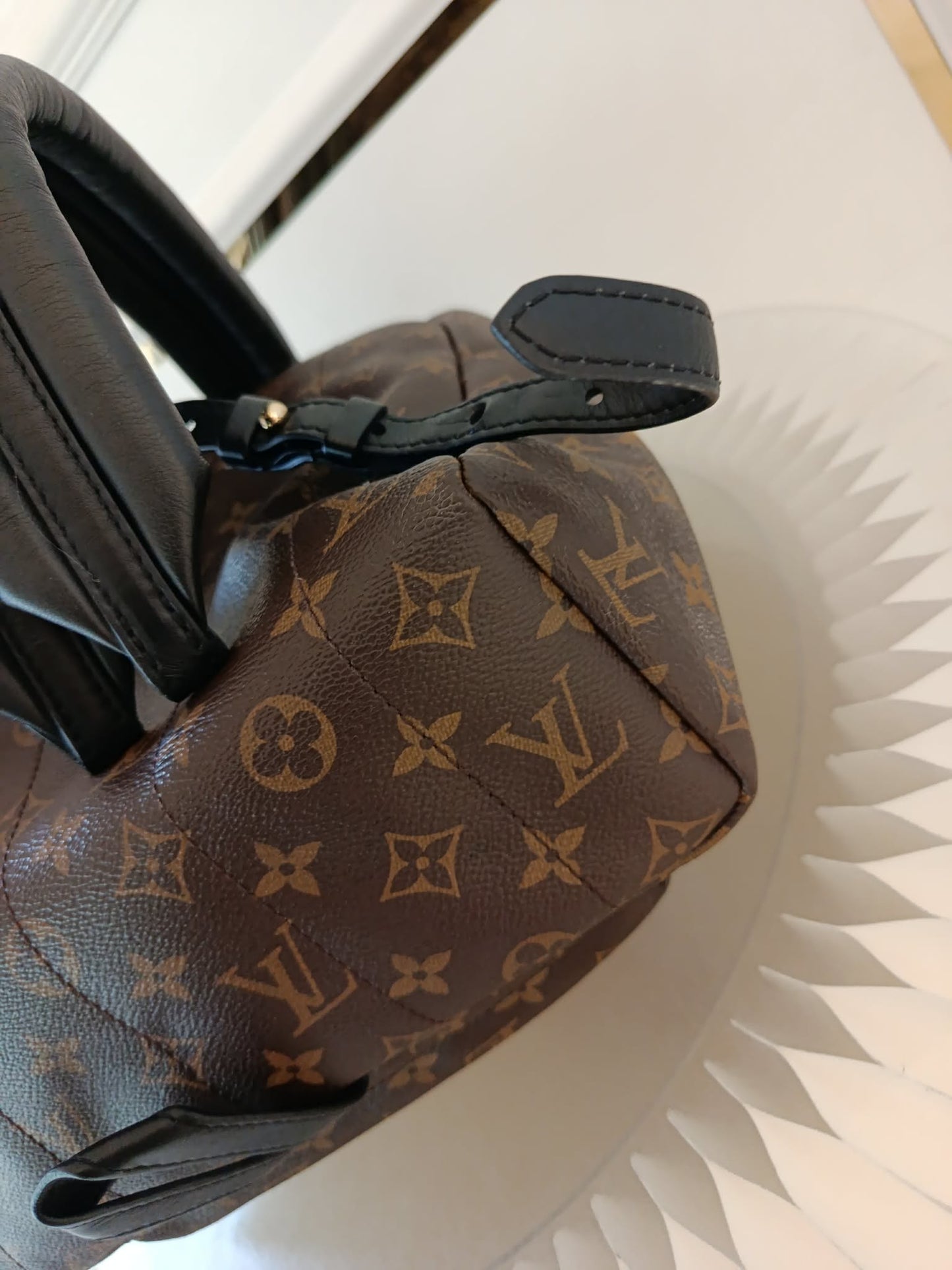 LOUIS VUITTON Mono Palmspring Backpack Pm size