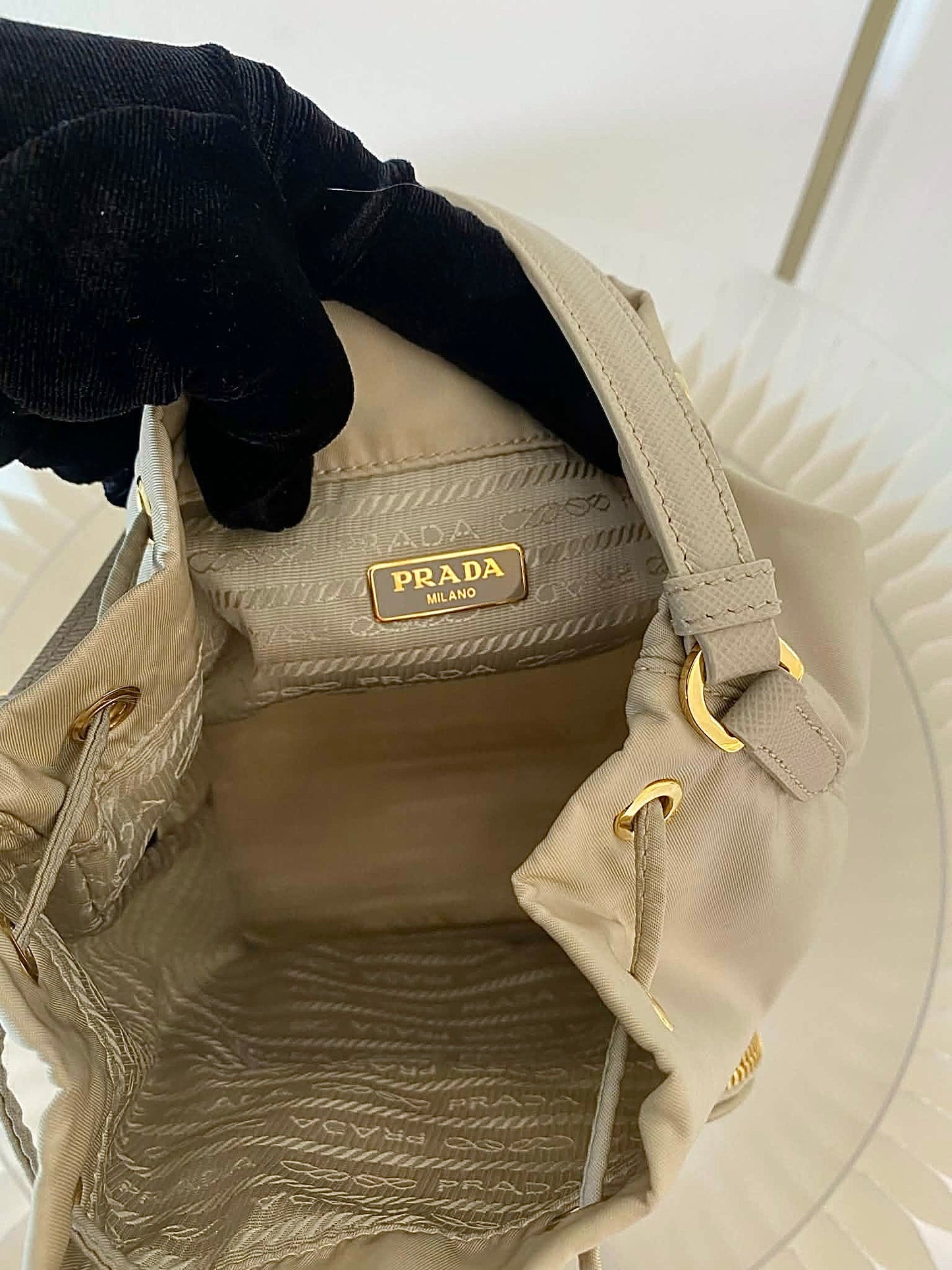 PRADA Duet Re-Nylon Bucket Bag