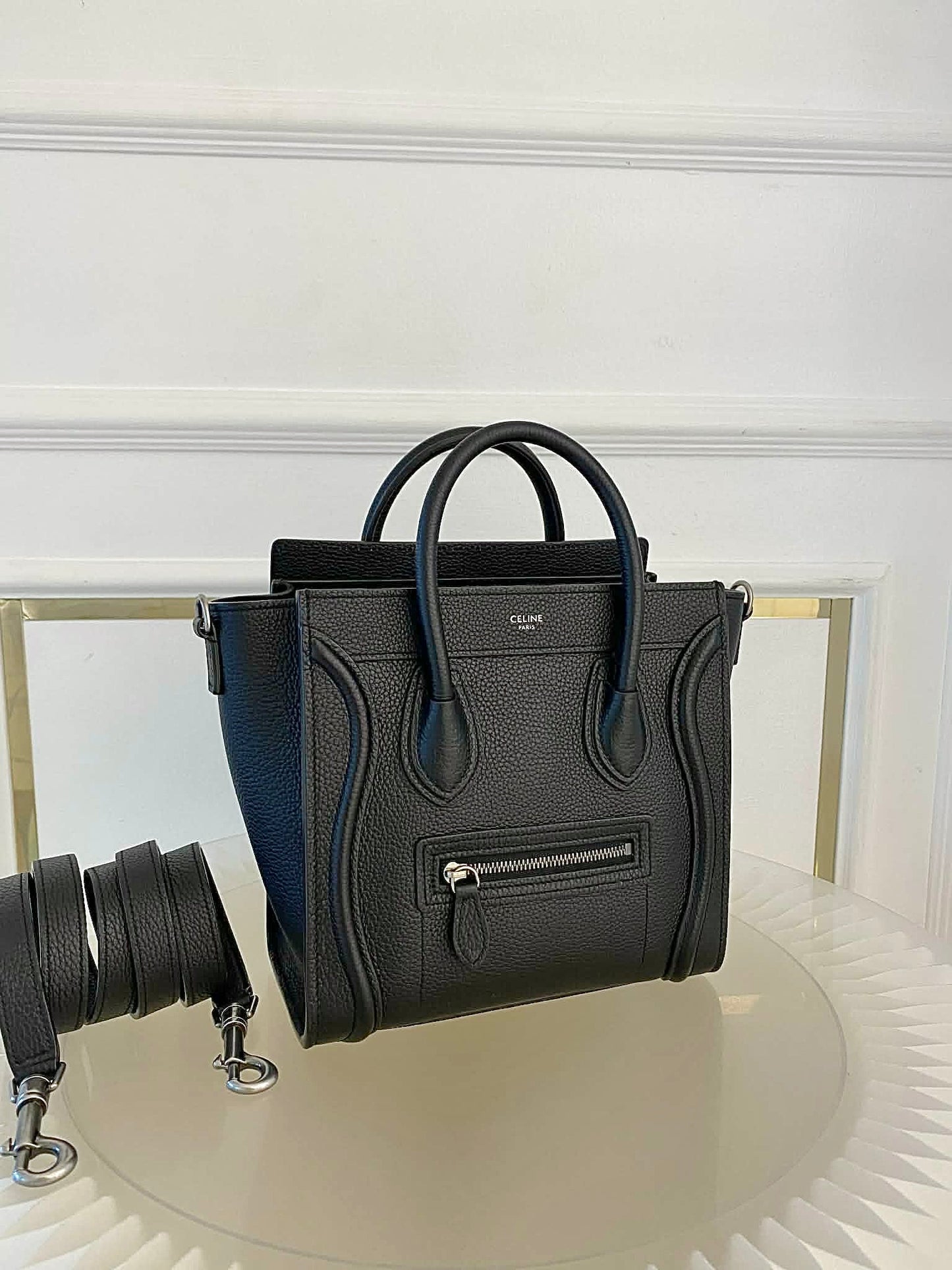 CELINE Nano Luggage in Black