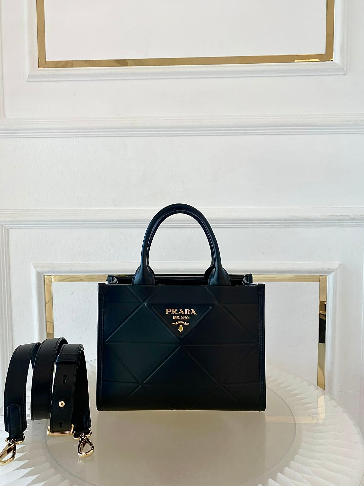 PRADA Black Symbole Small Leather Bag