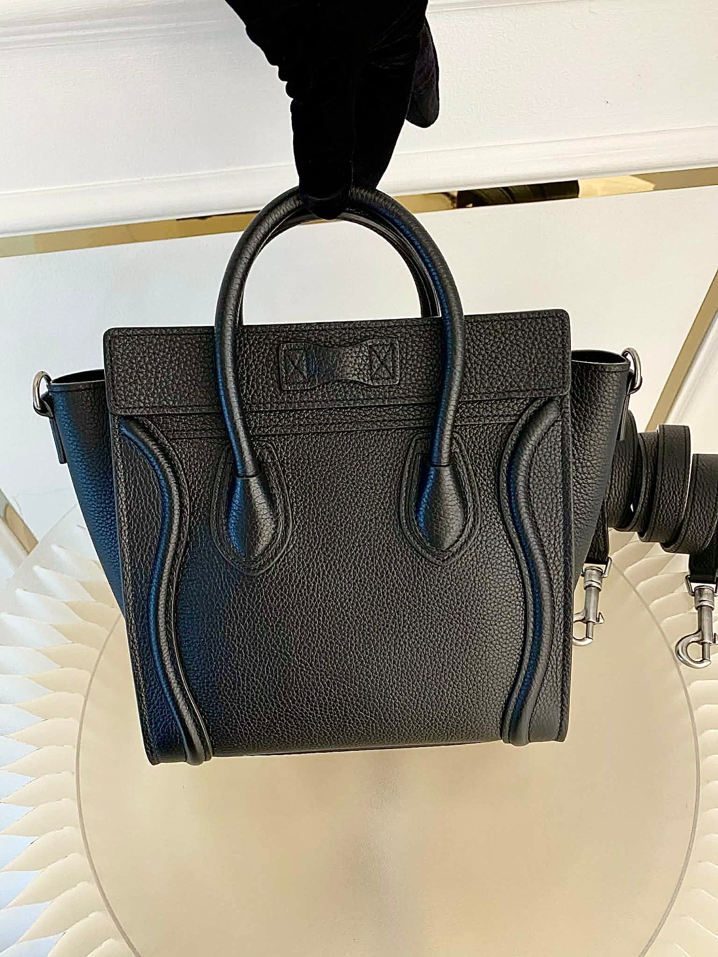 CELINE Nano Luggage in Black