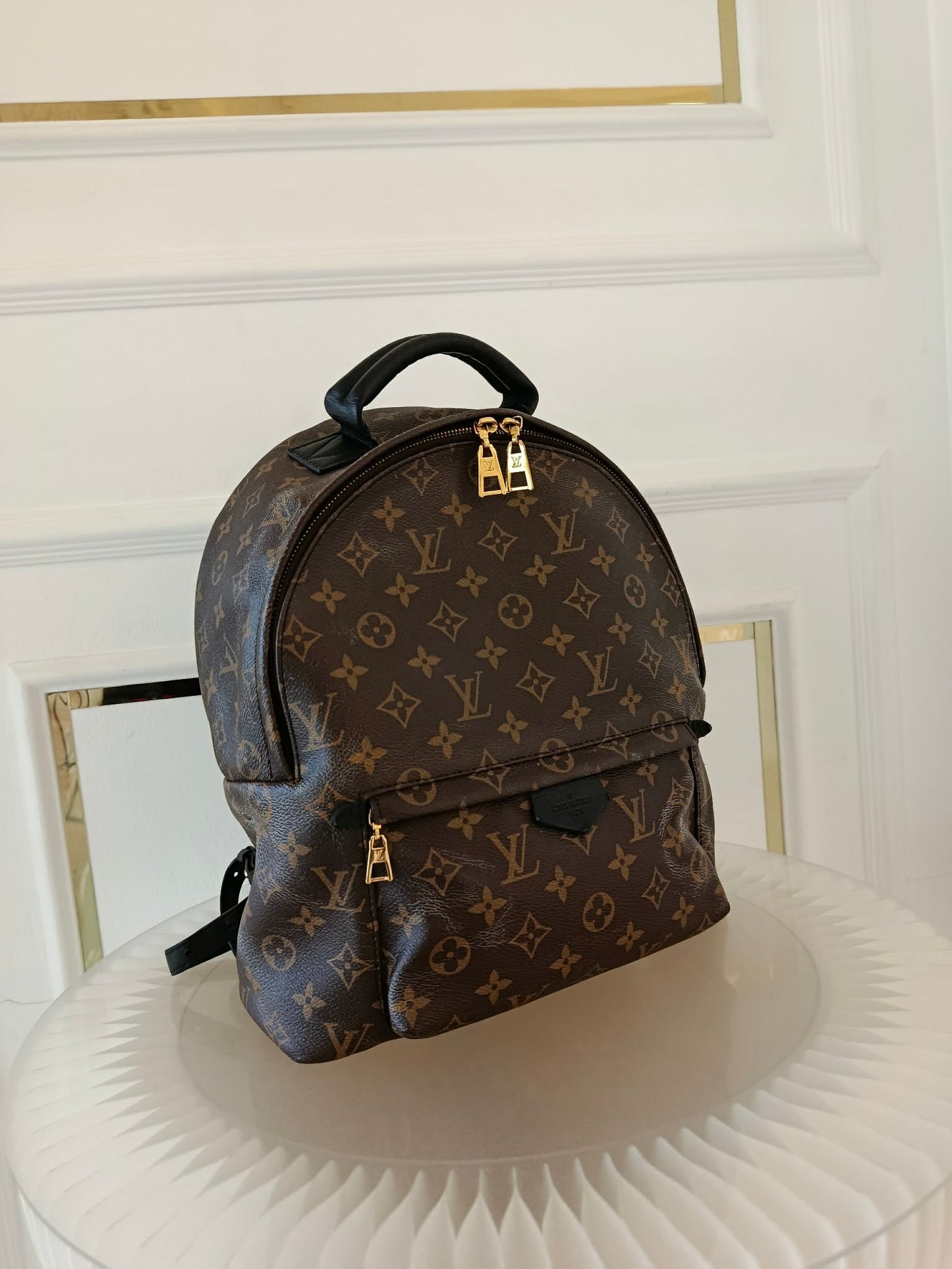 LOUIS VUITTON Mono Palmspring Backpack Pm size